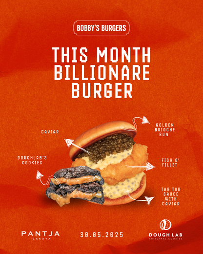 The Billionaire Burger [MAY EDITION] - A collab with PANTJA IZAKAYA and DOUGHLAB